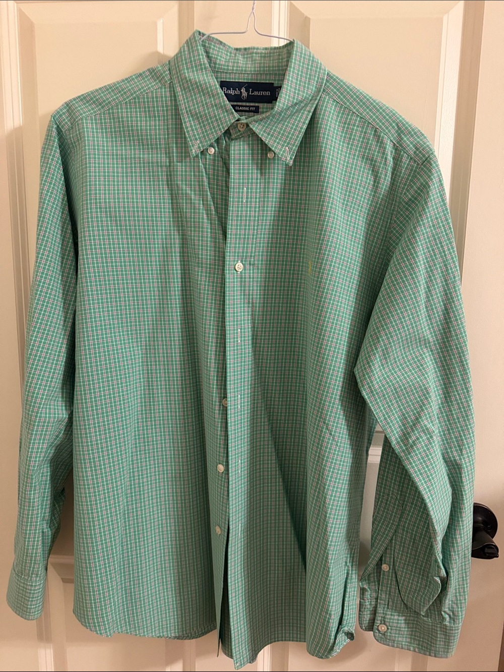Ralph Lauren Green Plaid Button-Down Shirt